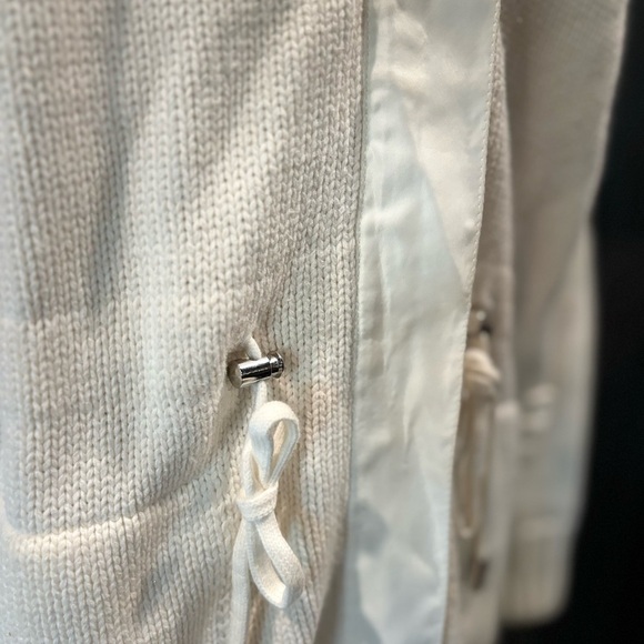 Steve Madden Cream Zip-Up knit Cardigan with Pockets - Picture 2 of 7